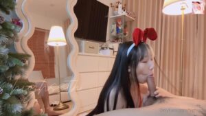 คลิปหลุด Highsstn Onlyfans น้องฮาไทยนมใหญ่ ใส่คอสเพลย์อมควยแฟนโดนเย็ดสดซอยหีแรงแตกคาหี